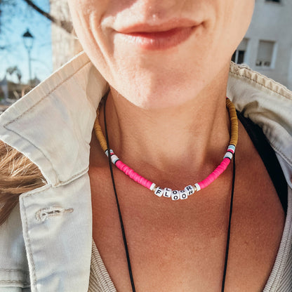 Pinky Kiwi Customised Necklace